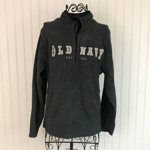 Old Navy Charcoal Gray Quarter-Zip Fleece Y2K